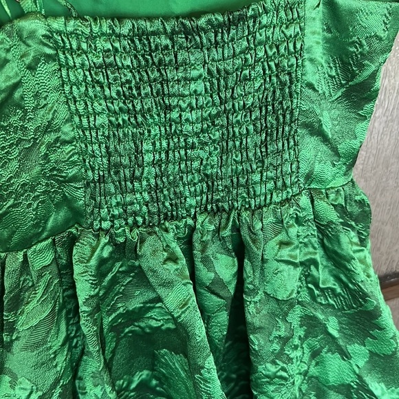Anthropologie Green Jacquard Bubble Dress size 6 - Picture 9 of 10
